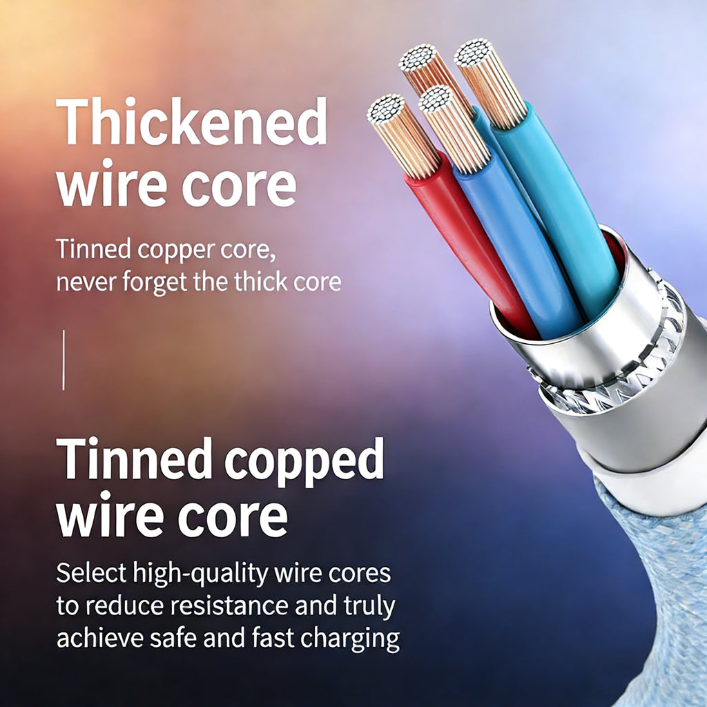 (2pcs) Durable all-copper 100W maximum power Type-C charging cable, compatible with iPhone 17/16/15 Pro Max Air, Samsung, MacBook, iPad and other USB-C interface devices.