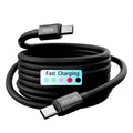 (2pcs) Durable all-copper right-angle fast charging cable, 100W Max Type-C charging cable, suitable for iPhone 17/16/15 Pro Max Air, Samsung, MacBook, iPad and other USB-C interface devices.