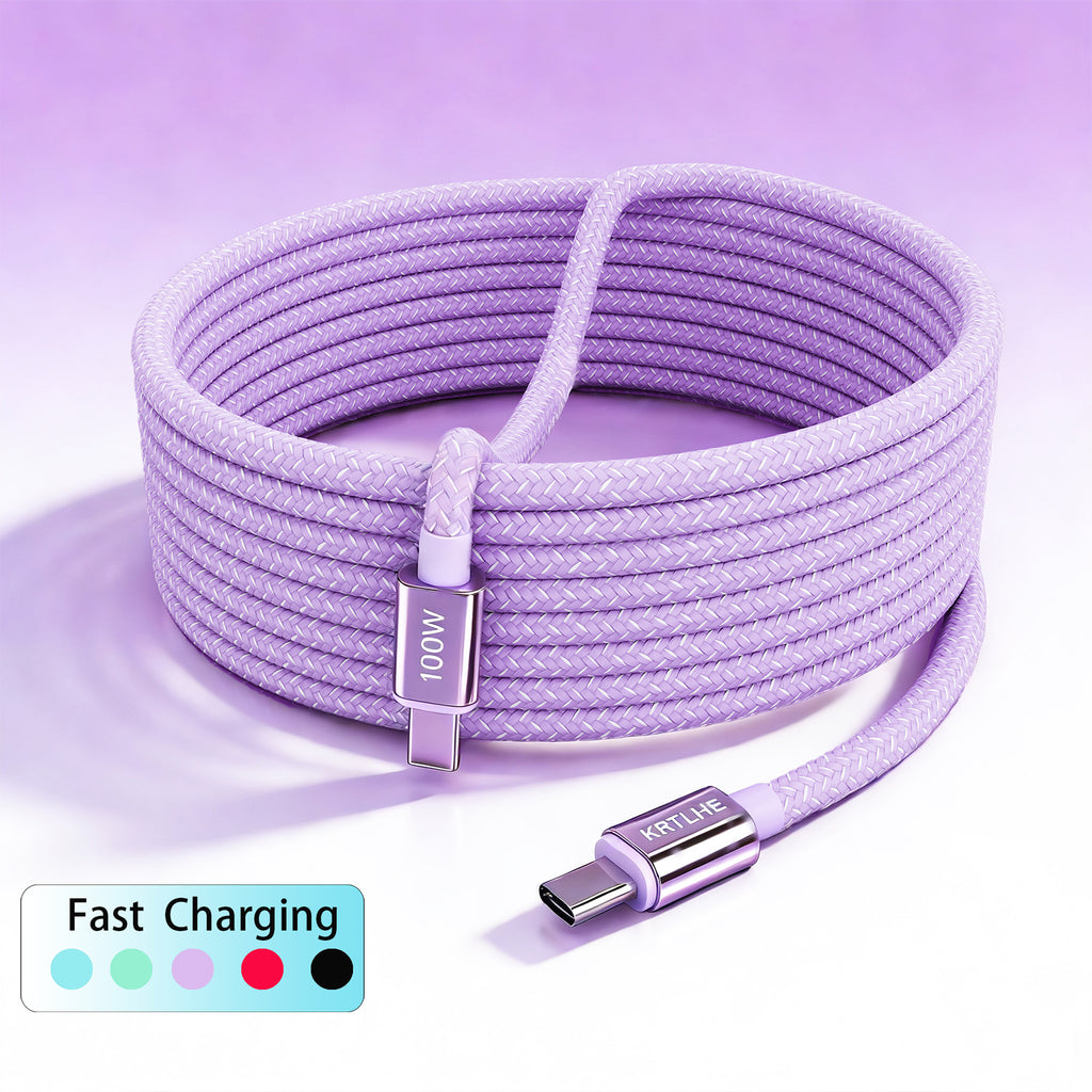 (2pcs) Durable all-copper right-angle fast charging cable, 100W Max Type-C charging cable, suitable for iPhone 17/16/15 Pro Max Air, Samsung, MacBook, iPad and other USB-C interface devices.