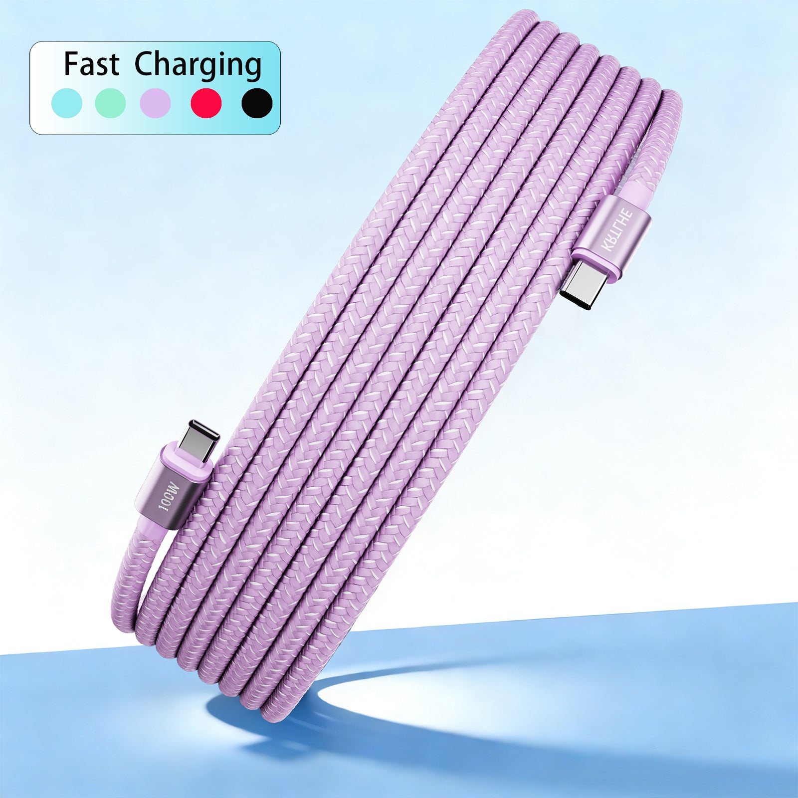 (2pcs) Durable all-copper right-angle fast charging cable, 100W Max Type-C charging cable, suitable for iPhone 17/16/15 Pro Max Air, Samsung, MacBook, iPad and other USB-C interface devices.