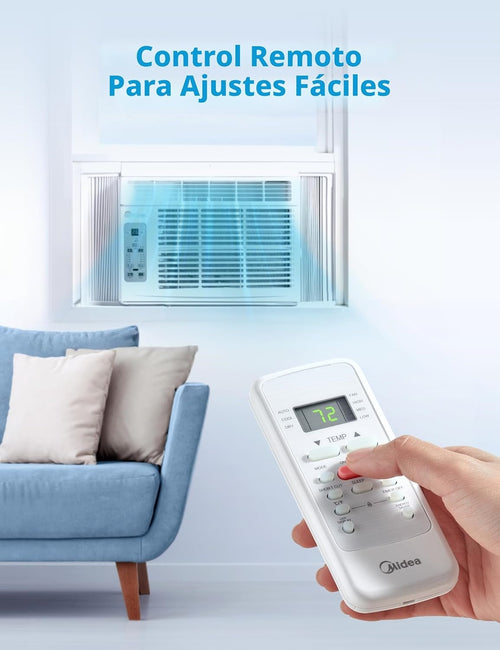 5,000 BTU Window Air Conditioner — Covers up to 150 sq. ft. — Features an easy-to-use, reusable filter and remote control — Suitable for bedrooms, living rooms, and home offices — Electronic control panel