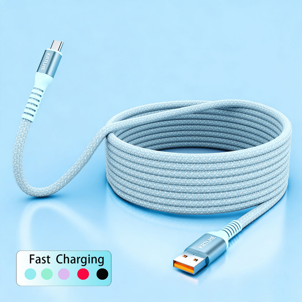 (2pcs) Durable all-copper 100W maximum power Type-C charging cable, compatible with iPhone 17/16/15 Pro Max Air, Samsung, MacBook, iPad and other USB-C interface devices.